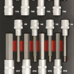 Módulo de Espuma DRAKKAR Metal 21 Peças 1/2″ Torx e Hexagonal