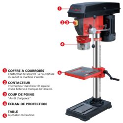 Engenho de Furar de Coluna DRAKKAR 230V 550W 840mm B16 - Image 2