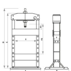 Prensa de Oficina Manual e Pneumática DRAKKAR 20T - Image 2
