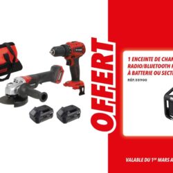Pack DRAKKAR 20V Berbequim 40Nm e Rebarbadora 125mm 2 Baterias