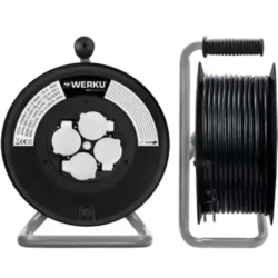 Enrola Cabos Prolongador WERKU 50m 4 Tomadas H05RR-F