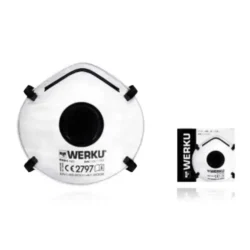 Máscara de Proteção Respiratória WERKU WK100150 FFP1 com Válvula 10 Peças