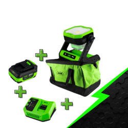 Kit Projetor LED de Trabalho JBM com Bateria 4Ah, Carregador 20V e Mochila