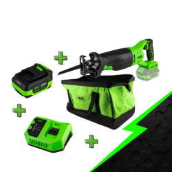 Pack Serra Sabre Brushless JBM com Bateria Li-Ion 4,0Ah, Carregador 20V e Mochila