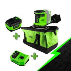Kit Lixadora Orbital a Bateria JBM com Bateria e Carregador