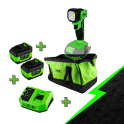 Pack Projetor de Trabalho LED JBM 1000lm com 2 Baterias 4,0Ah, Carregador 20V e Mochila