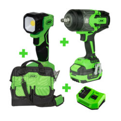 Chave de Impacto JBM 20V 1/2″ com Bateria 6,0Ah e Carregador