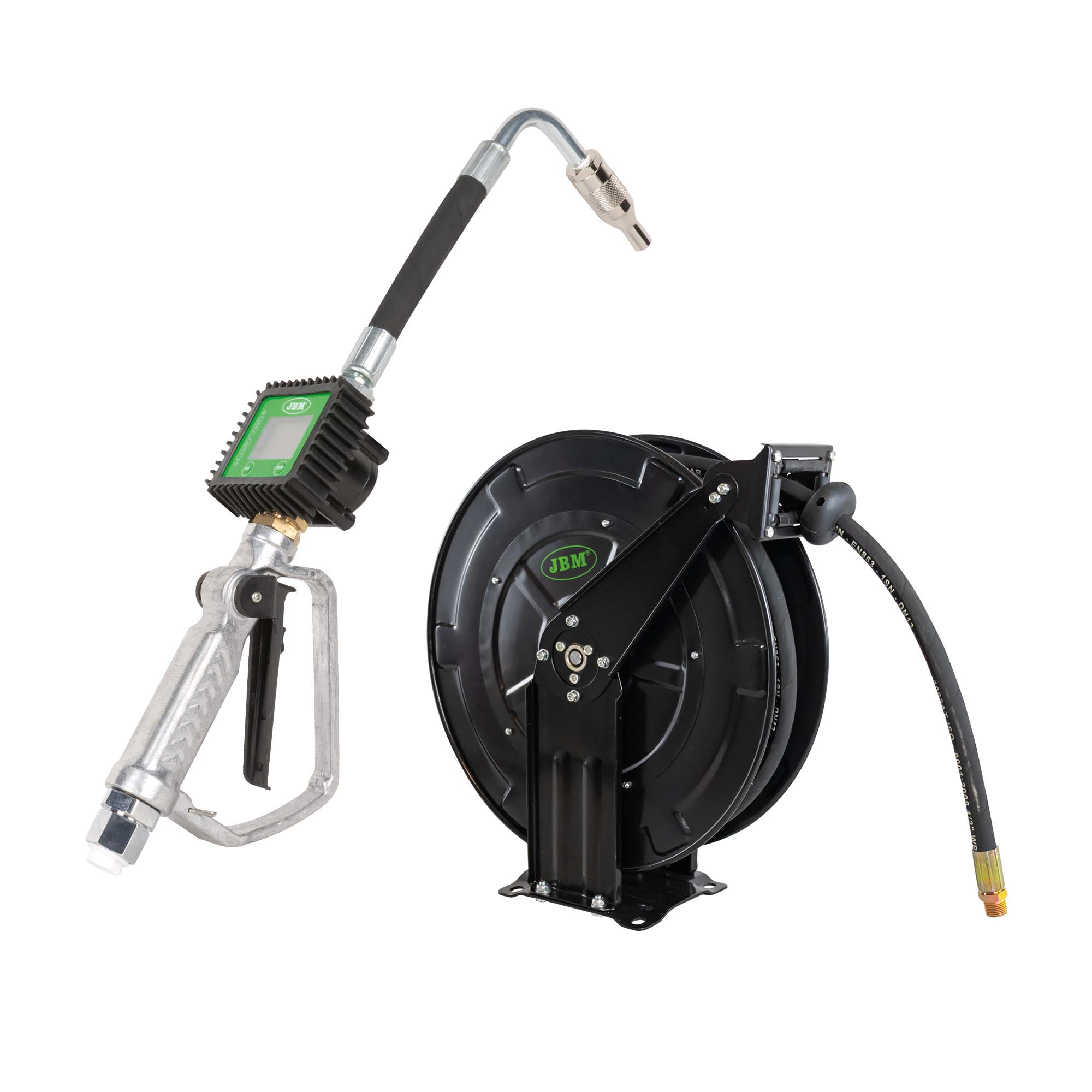Enrolador de Mangueira para Óleo JBM 50797 com Pistola Digital 50917 1/2"