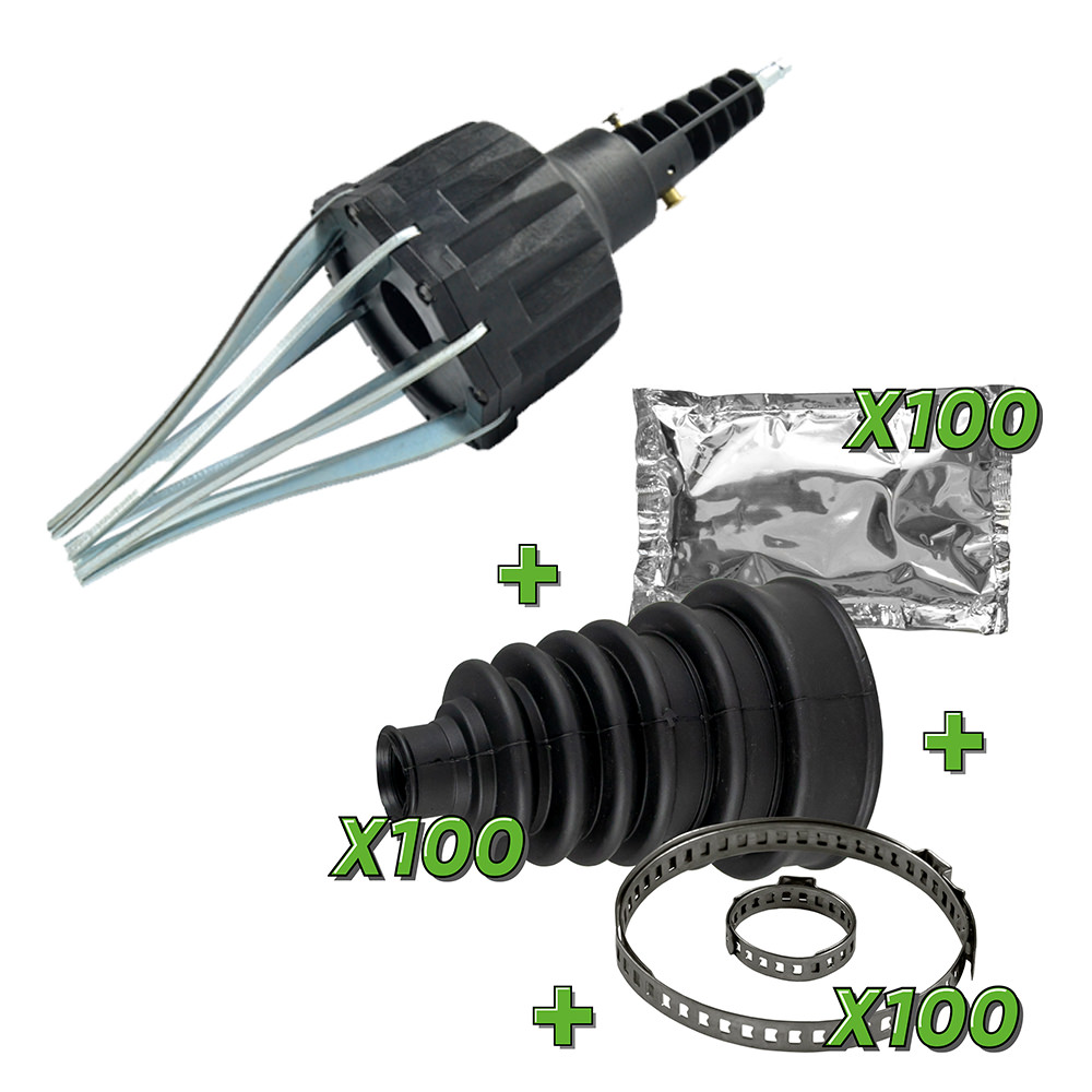 Ferramenta Pneumática para Montagem de Foles de Transmissão JBM 8 Bar + 100 Kits Ferramenta Pneumática para Montagem de Foles de Transmissão JBM 8 Bar + 100 Kits