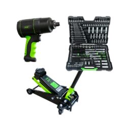 Kit de Oficina JBM Chave de Impacto 1200Nm Macaco 3.5T 216 Peças