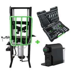 Compressor de molas pneumático 1T + Mala de ferramentas de 216 peças JBM