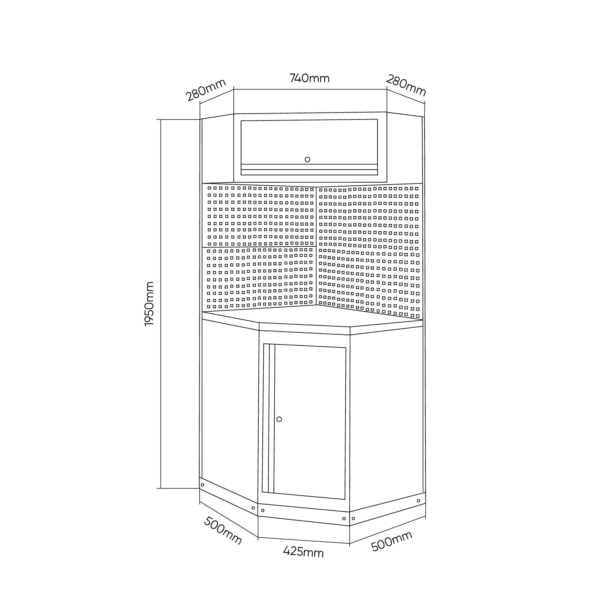 Conjunto de Mobiliário Modular de Oficina JBM 11 Peças 800x800x1950mm