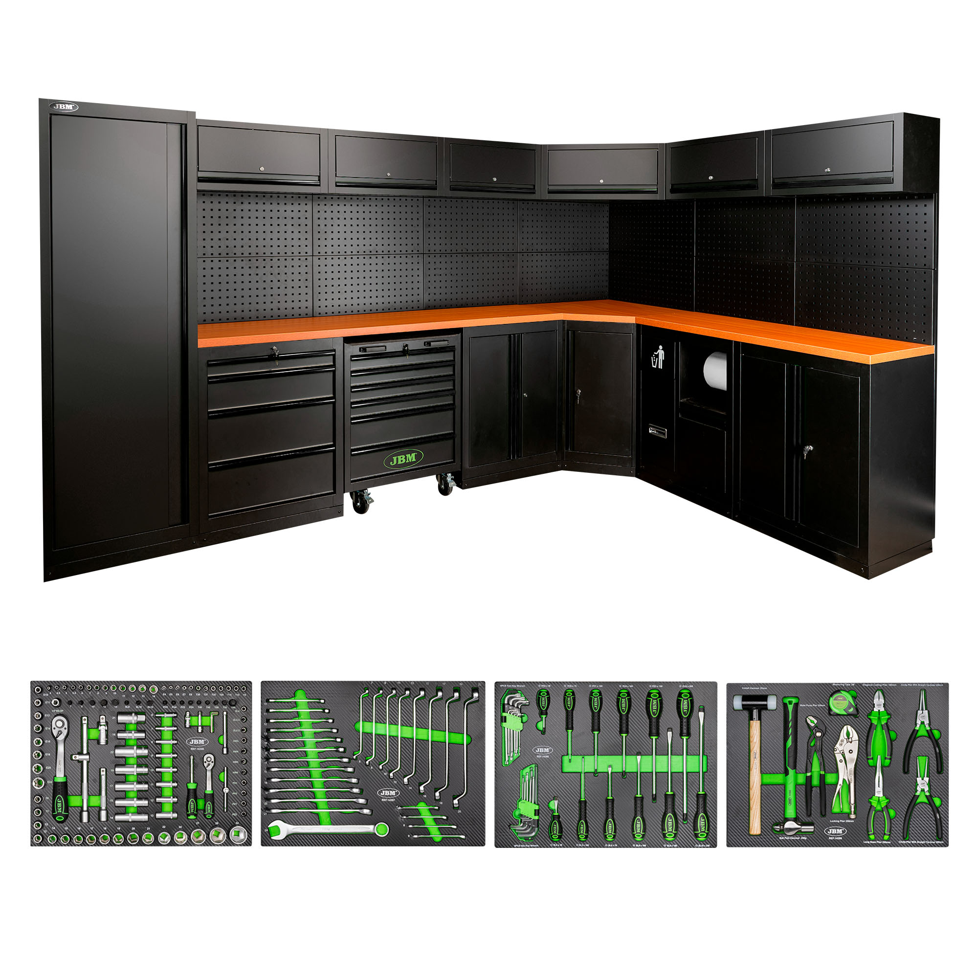 Conjunto de Mobiliário Modular de Oficina 43 Peças JBM
