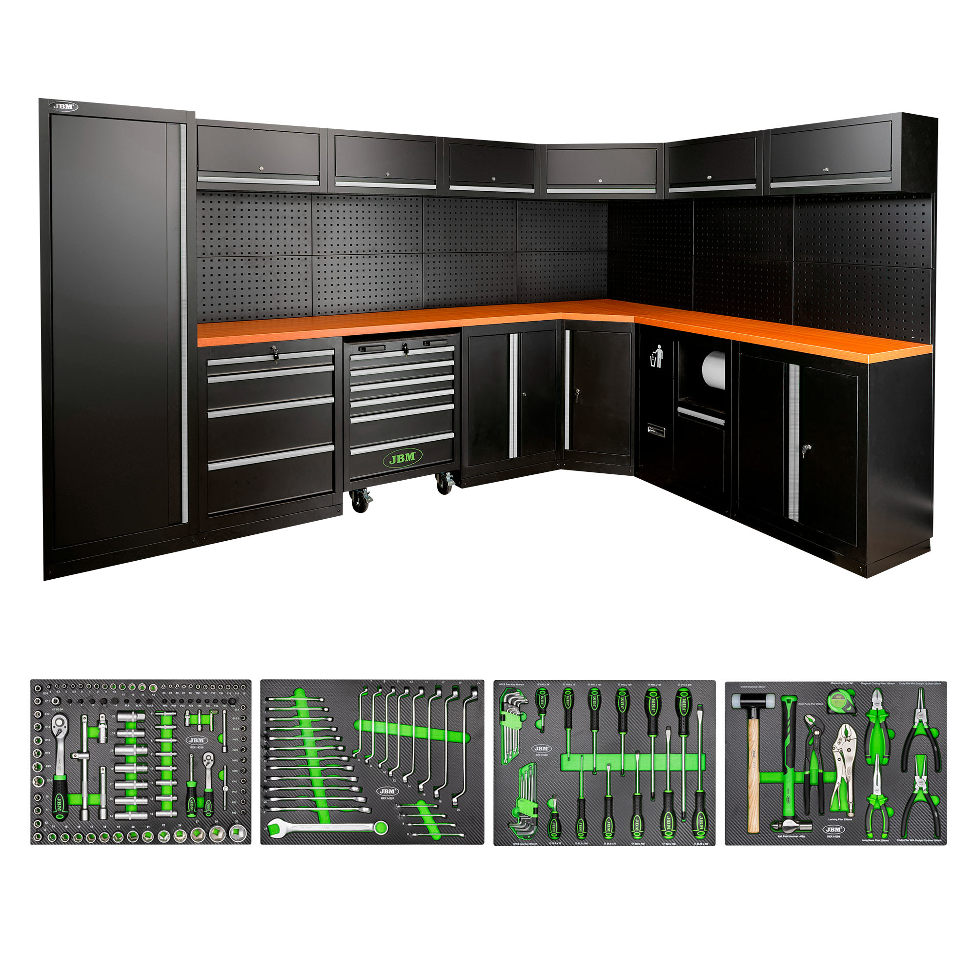 Conjunto de Mobiliário Modular JBM 43 Peças Aço e MDF Conjunto de Mobiliário Modular JBM 43 Peças Aço e MDF