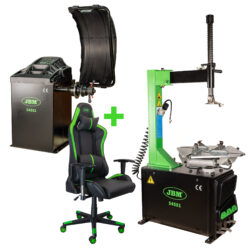 Conjunto Desmontadora de Pneus Semiautomática e Equilibradora Digital JBM Série 581 Profissional