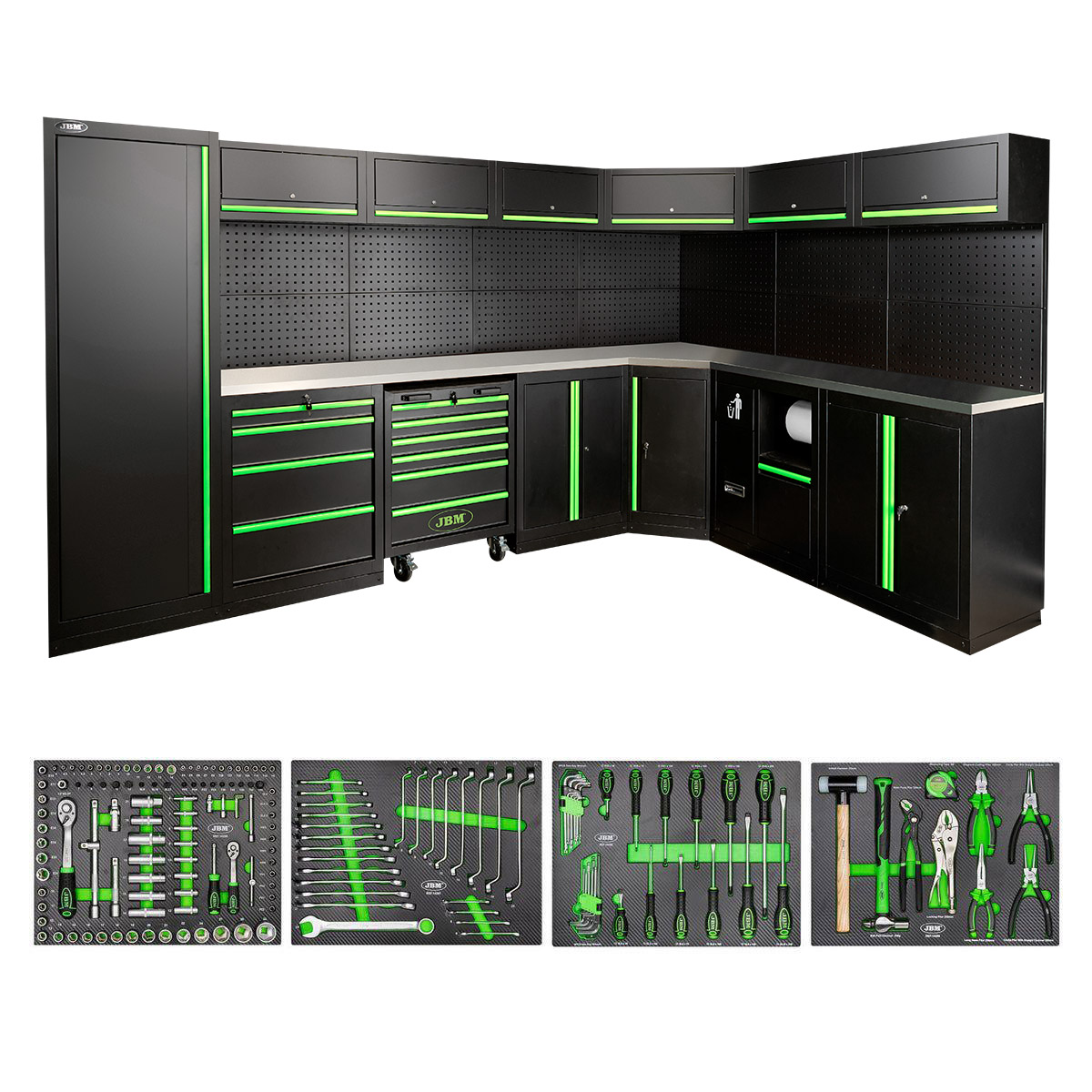 Conjunto de Mobiliário Modular de Oficina JBM 43 Peças 3440x2160x1950mm