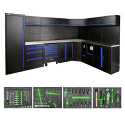 Conjunto de Mobiliário Modular de Oficina JBM 43 Peças Inox e Aço