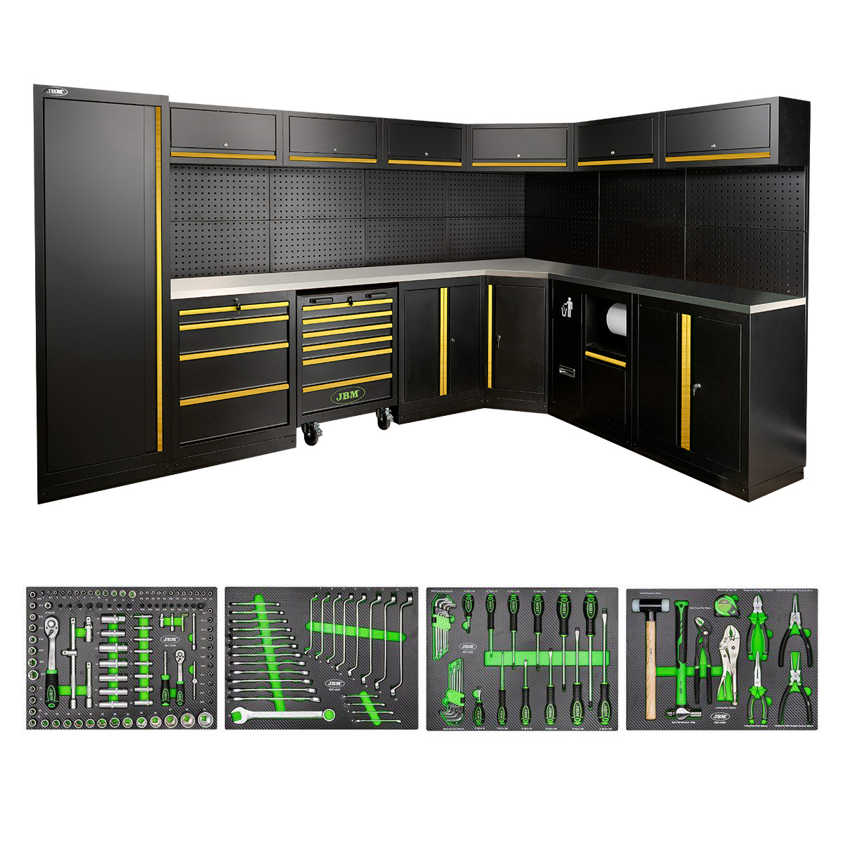 Conjunto de Mobiliário Modular de Oficina JBM 43 Peças 3440x2160x1950mm