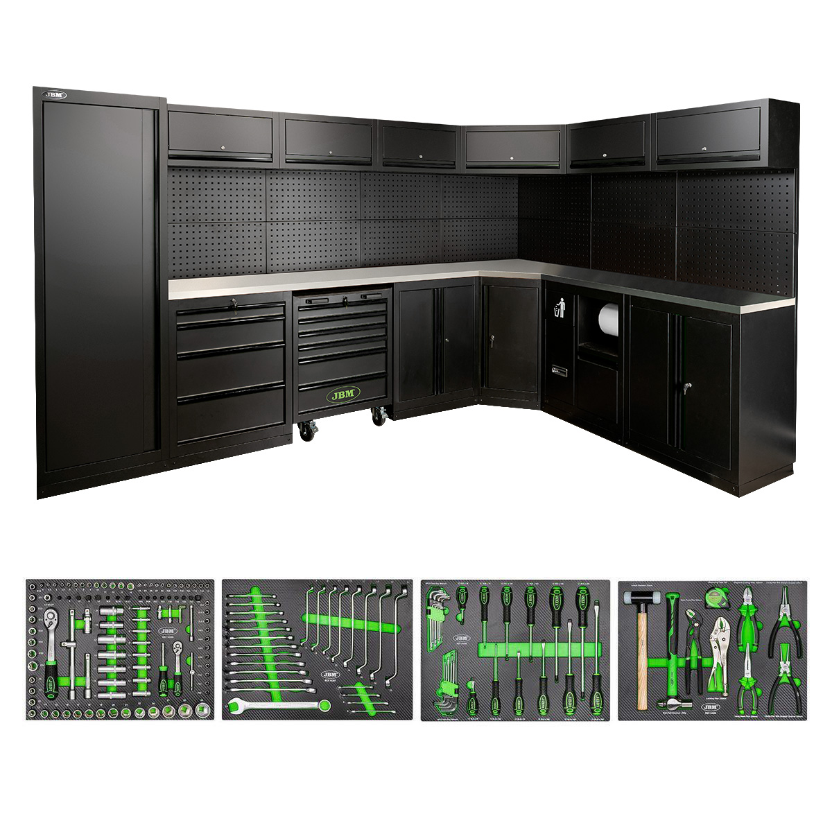 Conjunto de Mobiliário Modular JBM 43 Peças 3440x2160x1950mm Conjunto de Mobiliário Modular JBM 43 Peças 3440x2160x1950mm
