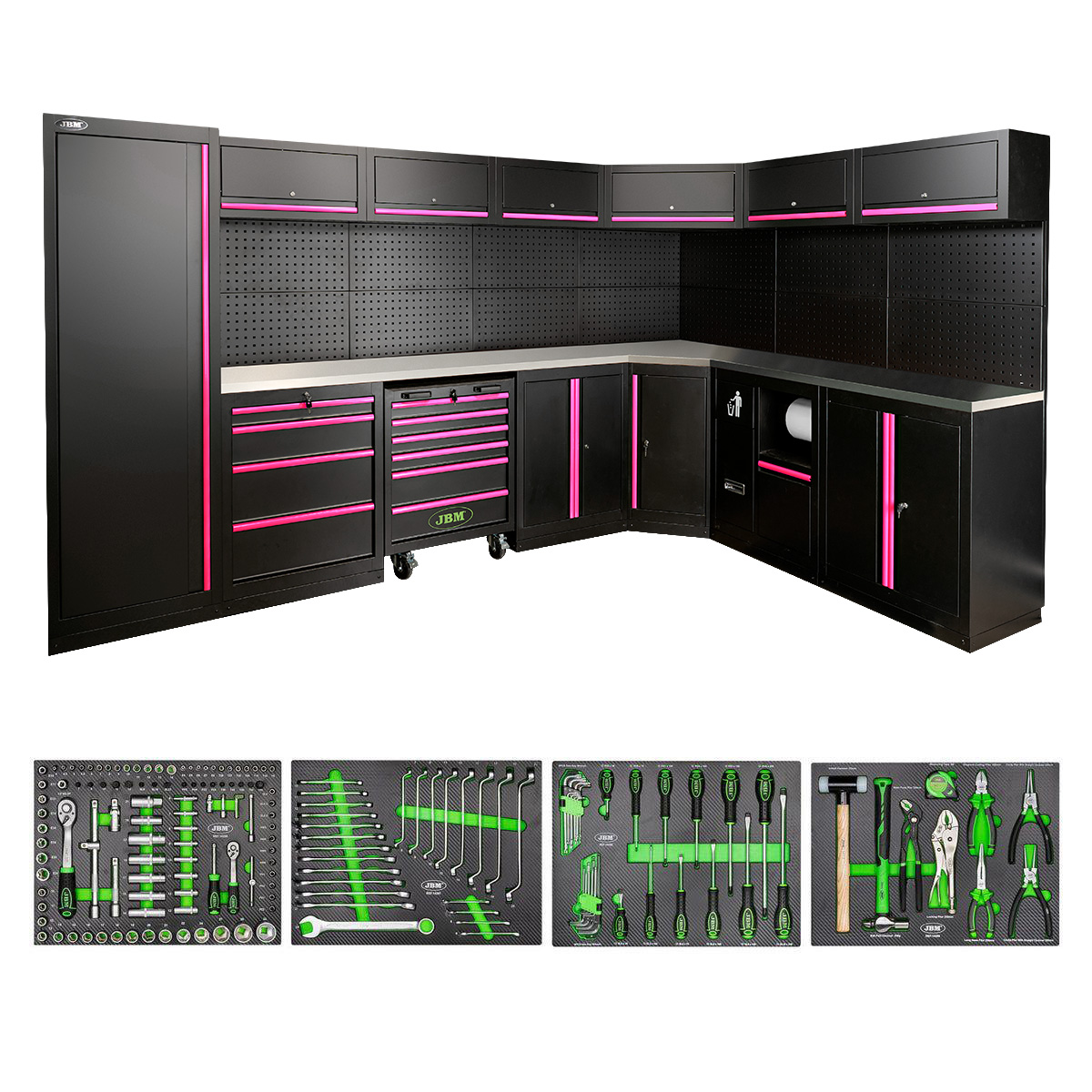 Conjunto de Mobiliário Modular JBM 43 Peças Inox e Aço