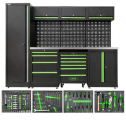 Conjunto de Mobiliário Modular de Oficina JBM 18 Peças com Módulos EVA Carbono
