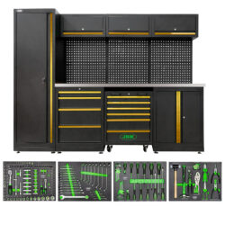 Conjunto de Mobiliário Modular de Oficina 18 Peças JBM 2640x500x1950mm