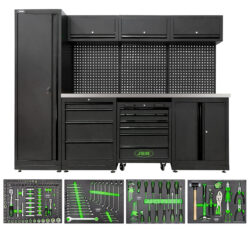 Conjunto de Mobiliário Modular de Oficina JBM 18 Peças 2640x500x1950mm