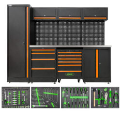 Conjunto de Mobiliário Modular de Oficina 18 Peças JBM 2640x500x1950mm