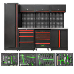 Conjunto de Móveis Modulares de Oficina JBM 18 Peças 2640x500x1950mm