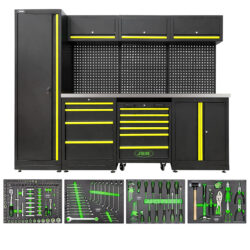 Conjunto de Mobiliário Modular de Oficina JBM 18 Peças 2640x500x1950mm