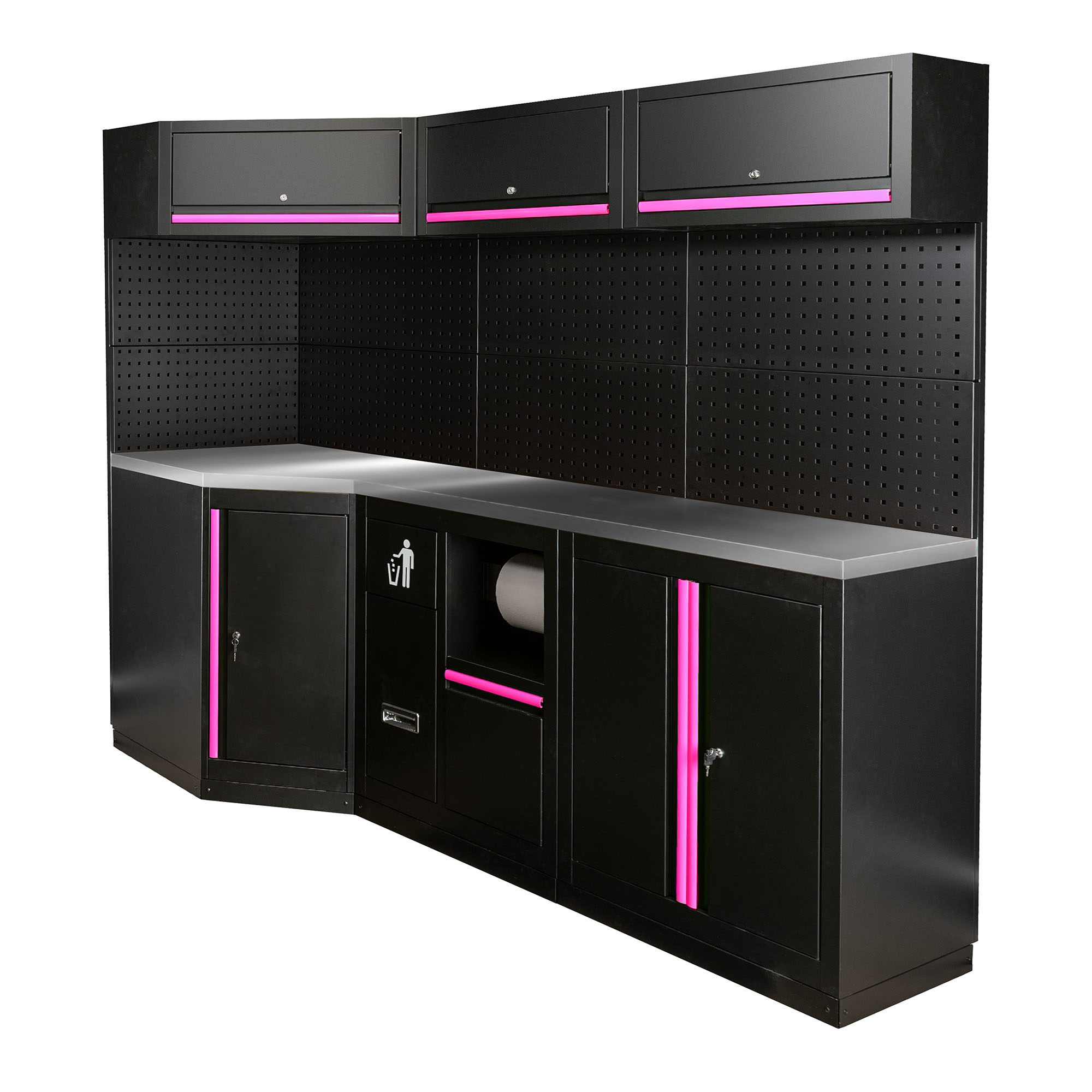 Conjunto de Móveis Modulares JBM 22 Peças em Aço Inoxidável 2160x800x1950mm