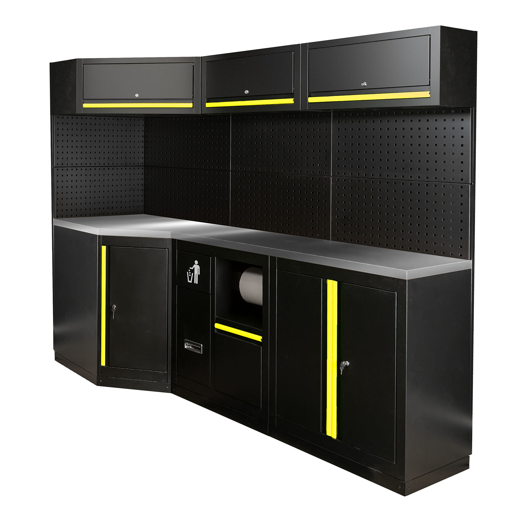Conjunto de Móveis Modulares 22 Peças JBM Inox/Aço 2160x800x1950mm