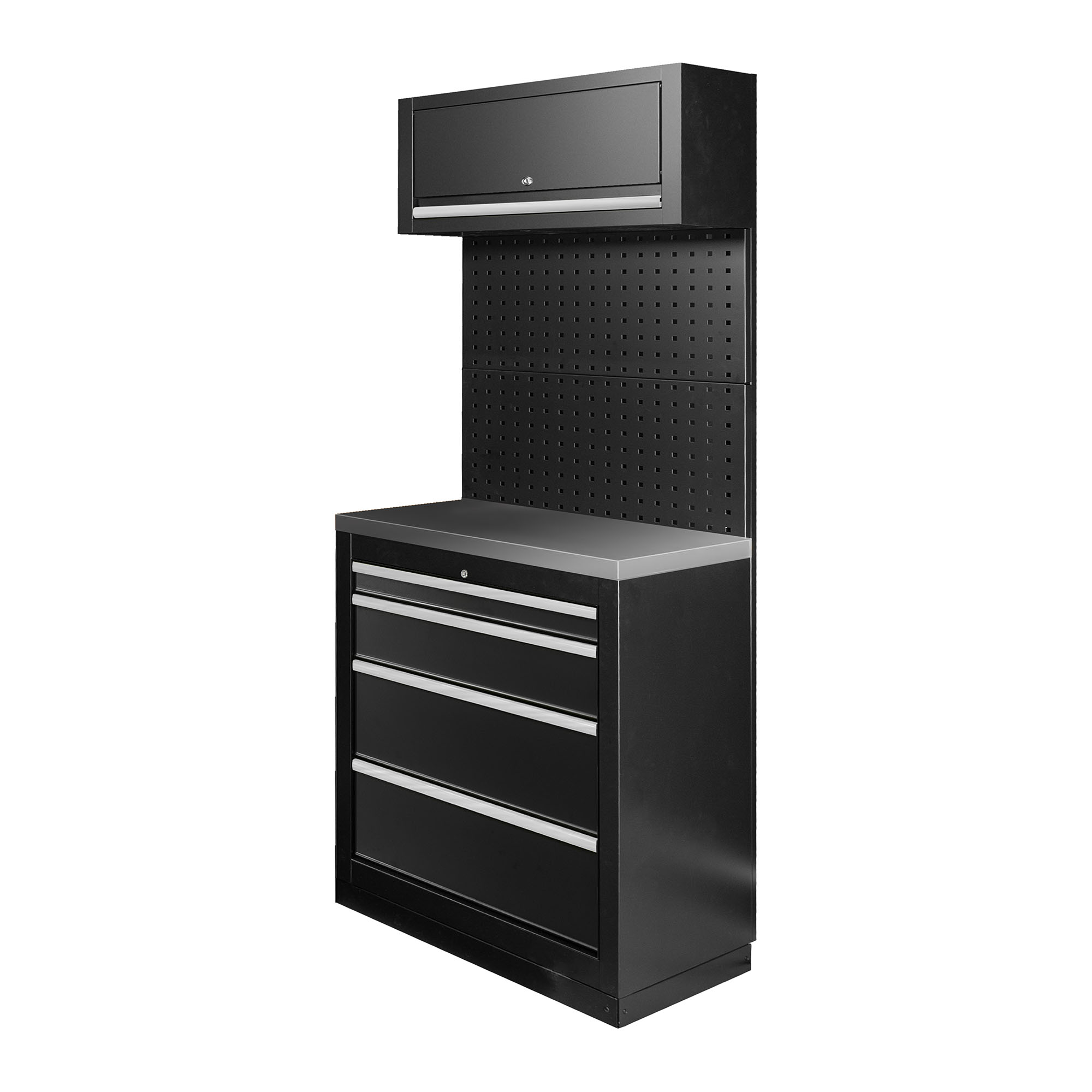 Conjunto de Móveis Modulares de Oficina 7 Peças JBM Inox/Aço