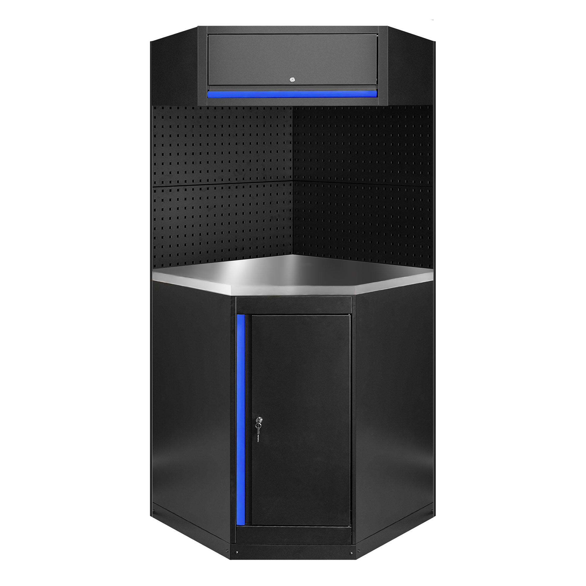 Conjunto de Mobiliário Modular de Oficina JBM 11 Peças Inox e Aço