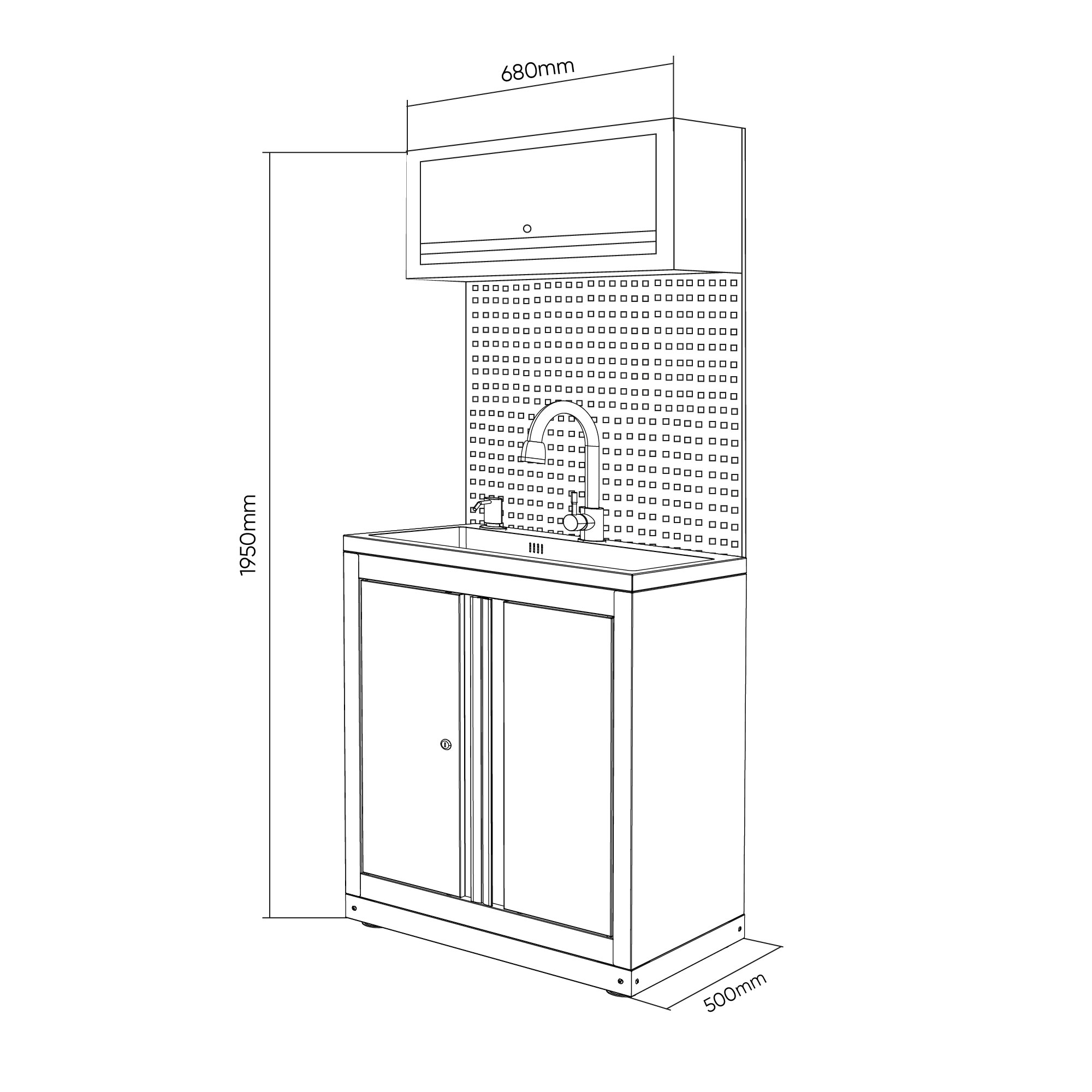 Conjunto de Móveis Modulares 6 Peças JBM 680x500x1950mm