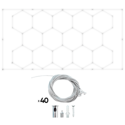 Conjunto de Luzes LED Hexagonais JBM 54805 83640lm 615W 6500K Suspenso