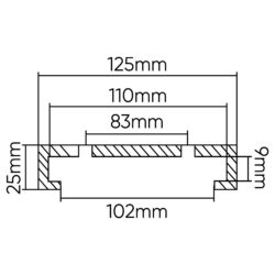 Taco de Goma para Elevador SLIFT/IME 125mm JBM 125x25mm