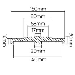 Taco Adaptador de Elevação TESLA JBM 140mm - Image 3