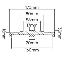 Taco Adaptador de Elevação TESLA JBM 160mm - Image 3