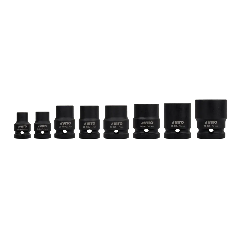 Conjunto de 8 Chaves de Caixa de Impacto VITO 1/2" CR-MO