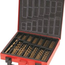 Mala Metálica DRAKKAR com 120 Brocas para Metal HSS 5% Cobalto M35 1-10mm