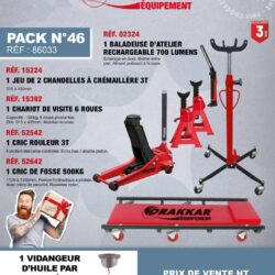Kit de Oficina DRAKKAR Macaco 3T e Macaco de Fossa 500kg
