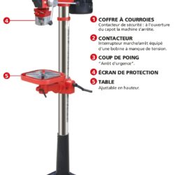 Engenho de Furar de Coluna DRAKKAR 230V 750W 1,6m CM2 - Image 2