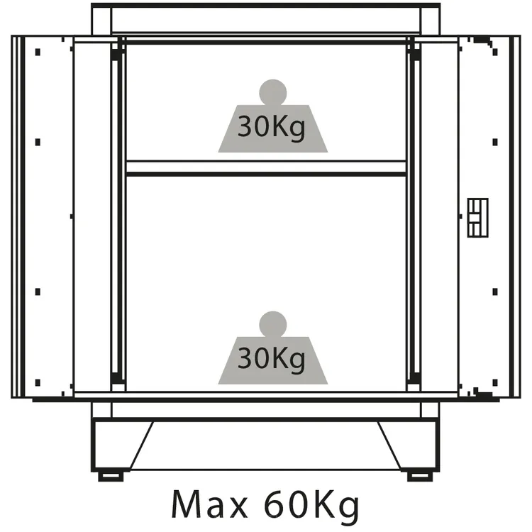 Armário Baixo DRAKKAR 2 Portas 680x458x987mm 60kg