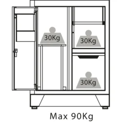 Armário Baixo DRAKKAR com Caixote e Suporte para Rolo 680x458x987mm