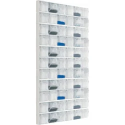 Armário de Arrumação com 11 Módulos e 66 Gavetas Basculantes 600x114x1254mm
