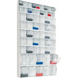 Armário de Arrumação com 11 Módulos e 76 Gavetas Basculantes 600x133x1224mm Generic