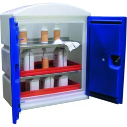 Armário de Retenção DRAKKAR 100% PEHD 2 Prateleiras Inox para Corrosivos