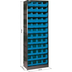 Armário Metálico com 48 Caixas de Bico 636x290x1900mm