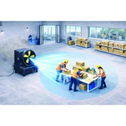 Arrefecedor de ar evaporativo móvel 510W - 70L - 12000 m³/h Climatiseur